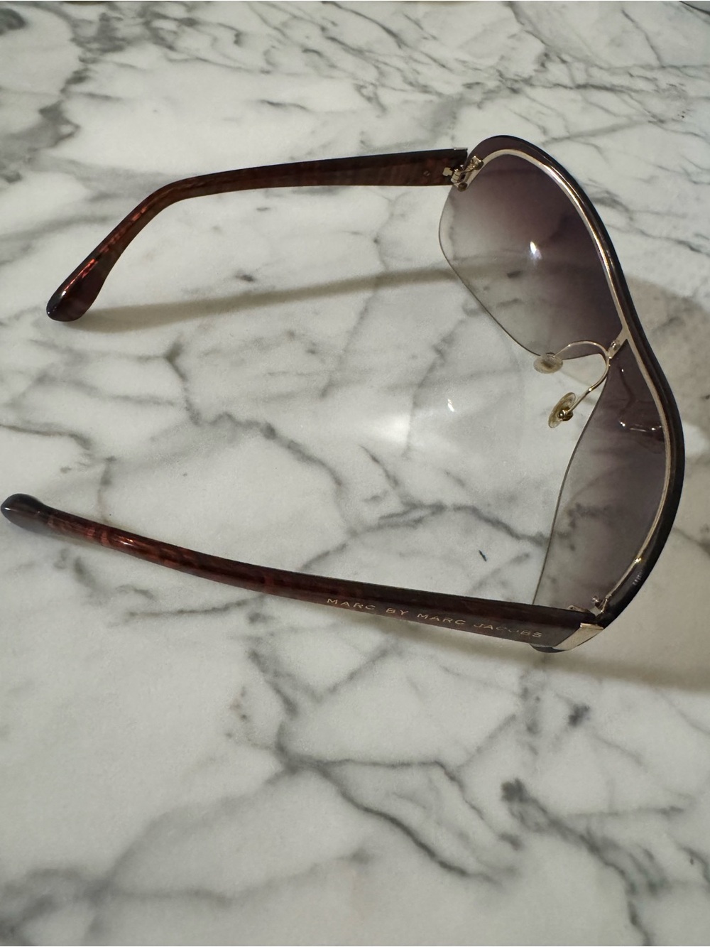 Marc by Marc Jacobs Y2K Oversized Shield Sunglasses - Brown Gradient - Picture 5 of 8